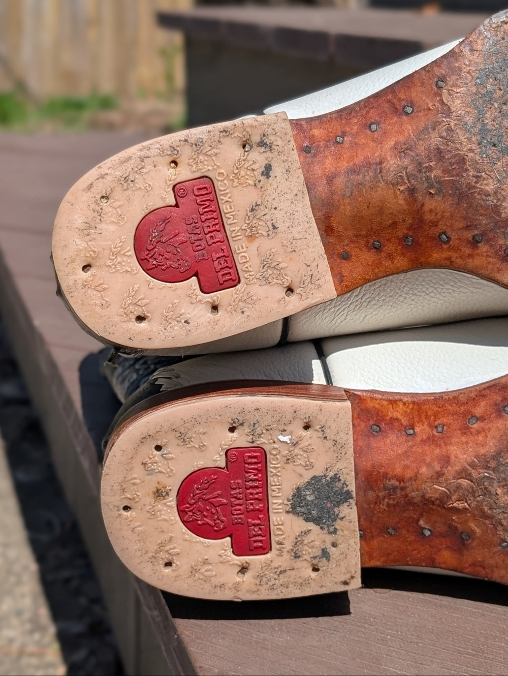 Botas Del Primo Rare Men's Leather Caiman Cowboy Boots Mexico 29 US 11/11.5 - Picture 11 of 16